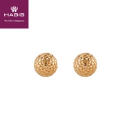 HABIB Oro Italia Dahlia Ball Rose Gold Earring, 916 Gold