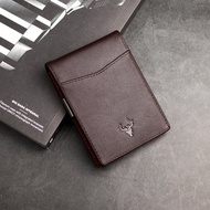 Sandor・真皮鈔票卡套 | RFID防盜・客製刻字 棕色