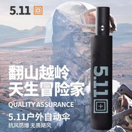511Automatic Folding Reinforced Windproof Extra Large Black Coated Umbrella Factory One-Piece Delive
