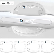 [Ready Stock] BMW Logo 4/8Pcs Transparent Car Door Bowl Sticker Anti Scratch Sticker Car Door Handle