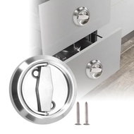 Handle Gagang Pintu Plat Tarikan Bulat Shaft Pull Flush Ring Stainless Weldom