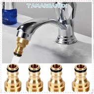 TAMAKOAREX Brass Faucet, Brass Universal Tap Adapters, Brass Quick Connector Brass Faucet Connector 