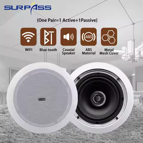 WIFI Ceiling Speaker 6inch 30W Home Theater Sound System Flush Mount Coaxial In-Ceiling Wall Loudspe