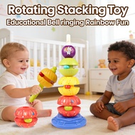 1-year-old Bell Educational Fun Rotating Stacking Toy Tower 6-month-old Baby