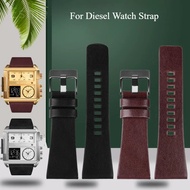 Original Genuine Leather Watchband for Diesel Dz7395 Dz4323 Dz4318 Large Dial Cowhide Sweatproof Wat