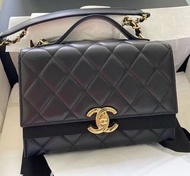 99.5%新 Chanel 金屬 17cm 手挽 廢包 小盒子 方胖子 box bag