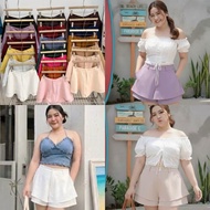 【现货】TALENT Big Size Thailand High Waist Short Pants(Free Size XL-3XL 32-40Inch)大码西装高腰裤裙