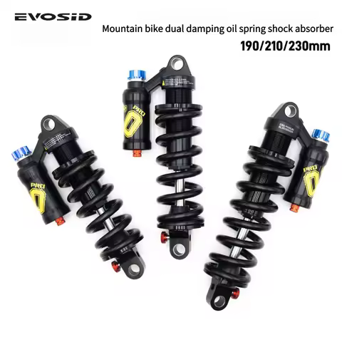 EVOSID Mountain Bike Rear Shock Absorber 550LBS Suspension Spring Soft Tail Shock 190mm/210/230mm fo