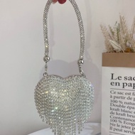 Fashion Mini Love Heart Portable Chain Bag Diamond Dinner Party Crossbody Shoulder Female Bag tb Bag