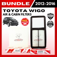 BUNDLE AIR & CABIN FILTERS for TOYOTA WIGO (2012-2016) (88568-BZ060/17801-BZ100)
