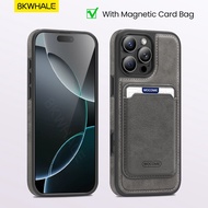 BKWHALE Từ Tính đồ đựng thẻ vỏ điện thoại Cho iPhone 16 Pro Max 16E 15 Pro Max 14 Pro Max 13 12 11 P