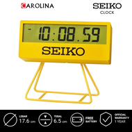 Jam Beker SEIKO Digital QHL083Y Sports Timer Digital Yellow Case Green Yellow Color LED Table Alarm