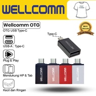 OTG Wellcomm USB-A to Type-C Adapter Converter Plug & Play PusatToserbaCorp