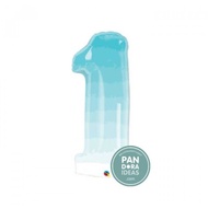 34" Microfoil Number 1 Ombre Blue|Qualatex 1 Foil Number Balloon