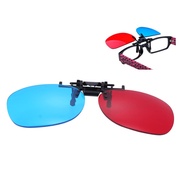 Milisten 2pcs 3D Clip On Glasses Red Blue Glasses 3D Glasses Myopia Special Stereo Clip for 3D TV Ci