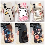 Vivo Y16 Y56 Lens Protective Casing Vivo Y16 Y56 V2204 V2214 V2225 Cute Duck Cat Astronaut Cartoon C