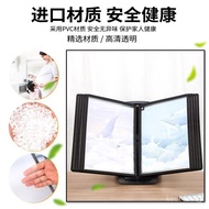 Management Display Stand Flip Page Data Stand Menu Stand A4File Folder Rotating Desktop Page Turning
