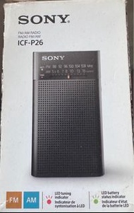 Sony ICF-P26 FM/AM 收音機（DSE可用）