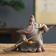 Zisha Hand-Carved Loyalty Guan Yu Tea Table Ornaments