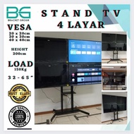 Bracket Standing tv uhd led 4 layar / stand tv 4 layar 32 - 55 inch