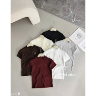(Salt Fragrance) 3cm turtleneck t-shirt with embossed horse tag - Leather code 1871