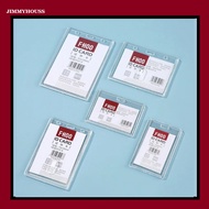 Acrylic ID Card Holder Hard Plastic Transparent Clear Heavy Duty ID Badge Holder for School & Office