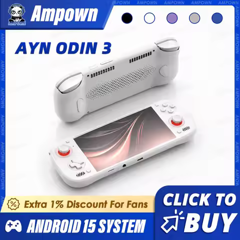 AYN ODIN 3 Handheld Game Console Qualcomm Q8 6" AMOLED 120Hz Screen 4K DP Output Android 8000mAh Bat
