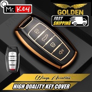 [Mr.Key] Haval H6 HEV Jolion HEV Key Cover - Golden Edge TPU, Scratch-Resistant & Perfect Fit