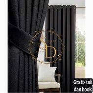 Plain BLACKOUT CURTAINS 8 WAVES 9 WAVES MINIMALIST DOOR WINDOW CURTAINS