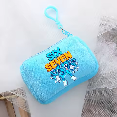 Steal A Brainrot Wallet Cartoon Anime 67 Six Seven Printed Coin Zipper Purse Fashion Skye Coin Stora