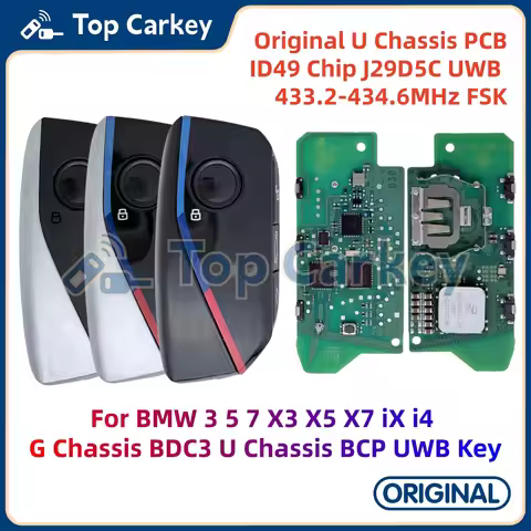 TopCarkey Original PCB ID49 Chip with J29D5C UWB 434MHz for BMW 3 5 7 X3 X5 X7 iX G Chassis BDC3 U C