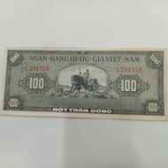 Uang Kuno 100 Dong Vietnam 1955 AU Rare