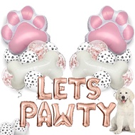 Dog Birthday Party Decoration Supplies Dog Paw Foil Balloon Dog Bone Aluminum Membrane Balloon