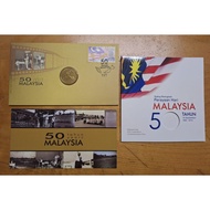 Melaka 2013 50th Malaysia Day Tunku Abdul Rahman Stamp FDC inlaid Matching 2013 Merdeka Day Nordic G