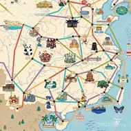 Increase Map Toy Power Mountain River Intelligence Journey Game Monopoly Game Geography Board Game C