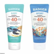 Badger Company, Natural Mineral Sunscreen Cream / Clear Zinc / Baby Sunscreen / Anti-Bug or mosquito
