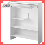 Yamazaki Jitsugyo [Completed Product] Concealable seasoning rack that opens in front, black, approx.