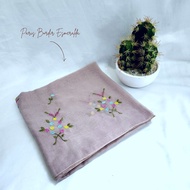 Hijab Paris Premium Segi Empat Jilbab Square Kerudung Segi Empat Bordir Elmeralda