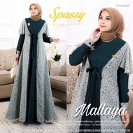 Mallaya Maxy - Maxi Dress Motif Bunga - Baju Wanita Muslim Termurah