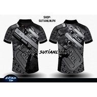 TACTICAL GLOCK DESIGN POLO SHIRT- Excellent Quality Full Sublimation Jersey Shirt Big Size XS-4XL A330