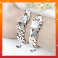 💥PROMO💥#HBG440 - 1.6cm Silver 925 Bangle - Gelang Tangan Perak 925 Untuk Lelaki ( 100% Original Silver ) Men Bracelet