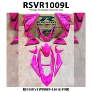 Rapido Coverset cover set (sticker Tanam) RS150 RS150R V1 V2 V3 WINNER 150 (6)  Colour ( PINK )