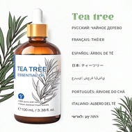 HIQILI Tea Tree Essential Oil, 100mL/3.38 Fl. Oz. Pure Essential Oil For Hair Care Diffuser Humidifi