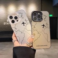 Travel-Inspired Airplane Route Case For Vivo V40 Y03 Y20 Y20i Y11 Y12 Y15 Y17 Y21 2021 Y21T Y33T Y22