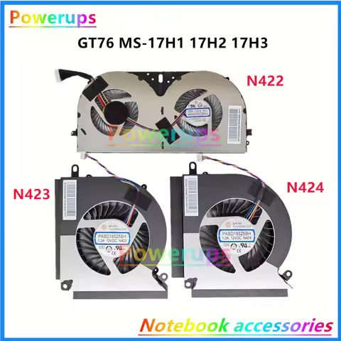 New Original Laptop/Notebook CPU/GPU Cooler Fan For MSI GT76 Titan 9SG MS-17H1 17H2 17H3 PABD0A308SH