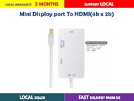 SG Seller, Fast Delivery, Mini Display Port 3 in1 Mini DP to HDMI VGA DVI Adapter Converter Cable mini Dp to Dvi