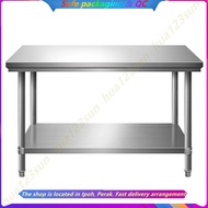 Double stainless steel workbench, restaurant kitchen workbench lotus table