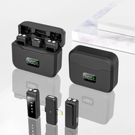 CF ไมโครโฟนหนีบปกเสื้อไร้สายระดับมืออาชีพ K32 สำหรับการบันทึกเสียงและวิดีโอ เหมาะสำหรับ iPad iPhone