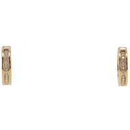 BVLGARI Bzero1 Earrings, K18 Yellow Gold x Diamond, Approx. 16.2g, Women's [Pre-owned]