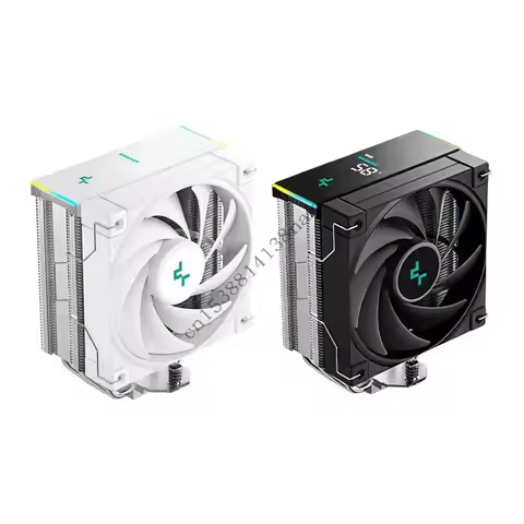 White CPU Coolers With Digital Temperature Display And Lighting Efficient Computer Heat Sink For PC 